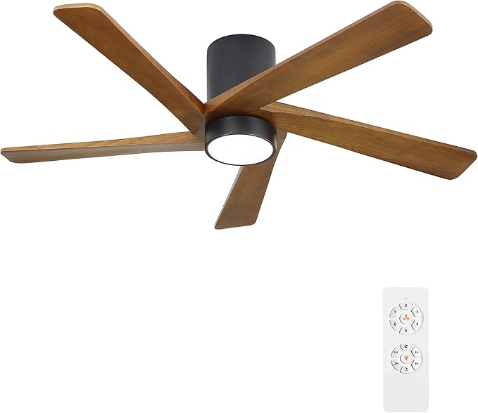 WINGBO 48 Inch Flush Mount DC Ceiling Fan