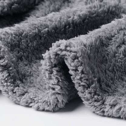 1 Pack 3 Calming Blankets Fluffy Premium Fleece Pet Blanket Soft Sherpa Throw for Dog Puppy Cat Grey Medium (30“x20'')