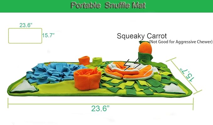 Dogs Snuffle Mat Pet Feeding Mats Puppy Sniffing Pad,Cat Doggies Interactive Puzzle Toys for Multiple Breeds Encourages Natural Foraging Skills,Training and Stress Release (Light Blue)