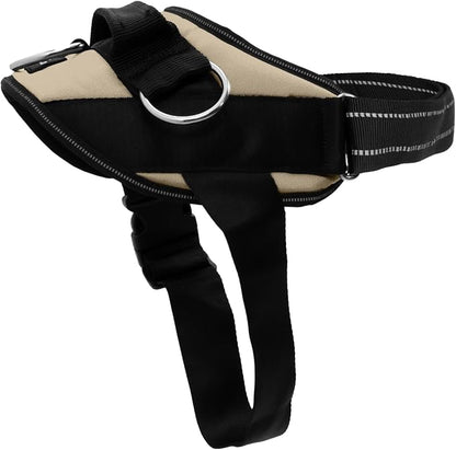ShawnCo Essential Dog Harness, No-Pull Pet Vest (Driftwood,M) | 3 Leash Clips, Easy On, No-Choke, Reflective, Adjustable Fit, Padded Comfort, Control Handle, For Small, Medium & Large Dogs