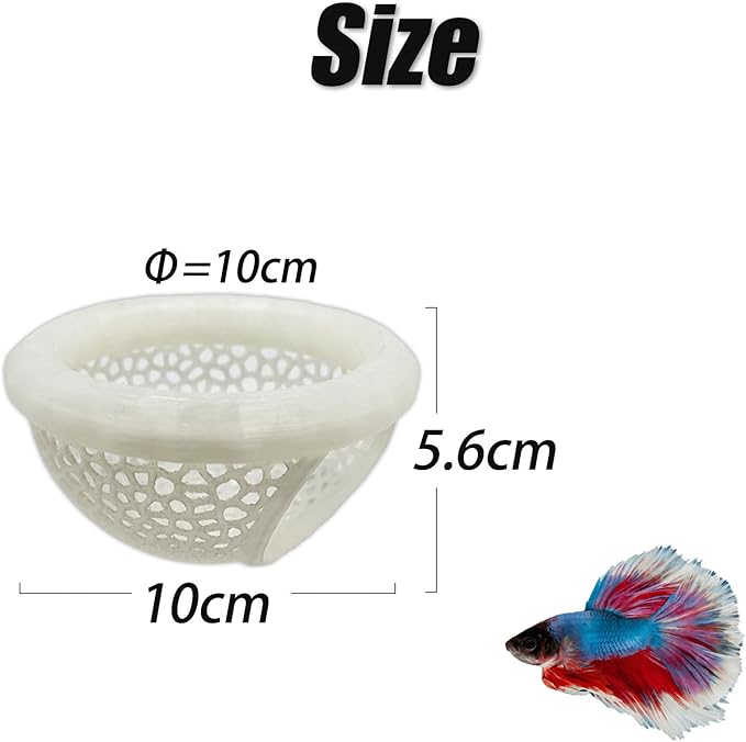 Aquarium Floating Betta Fish Skins, Betta or Shrimp Feeder, Cave and Hammock, Small Fish Feeding Rings, Aquarium Hiding Feeding Decorative Accessories (Translucent Color)