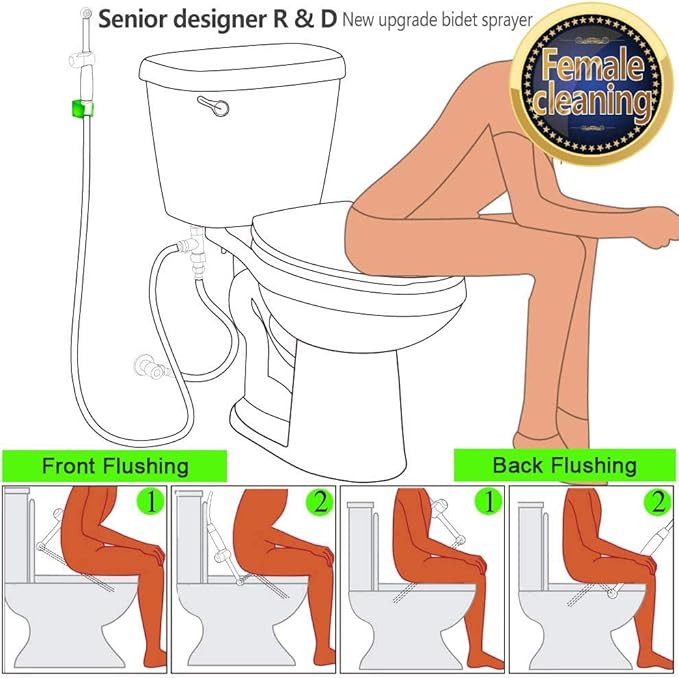 Handheld Bidet Toilet Sprayer, Brass Hand Held Bidet Attachment Cloth Diaper