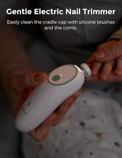 Momcozy Baby Kit, Baby Shower Gift Must-Haves & Registry Essential Kit | Grooming & Cleansing Care Set for Newborn, Electric Nail File, Teether, Bath Brush, Cradle Cap Brush, Comb, Finger Toothbrush