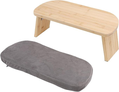 Zerodis Yoga Meditation Bench Meditation Benches Zen Stool Prayer Bench with Cotton Cushion and Nonslip Pads for Home Relaxation Tea Ceremony Yoga Modern