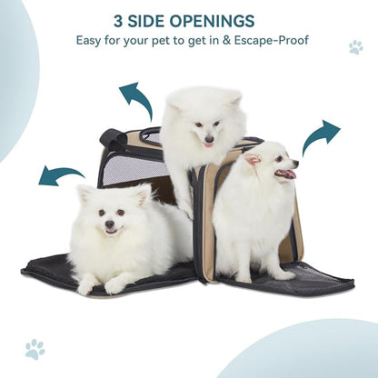 PETSFIT Soft-Sided Cat Carrier for Medium Cats up to 25 lbs
