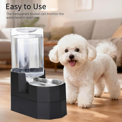 Sfozstra 7L Raised Dog Water Dispenser: Comfortable Drinking | Gravity Water Dispenser/Better Drinking Posture/Medium Dogs/304 Stainless Steel Bowl/Spill Resistant Base/Dishwasher Safe