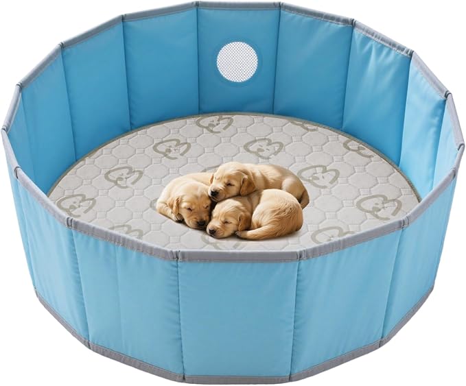 FXW Washable Pee Pads for Dogs, Super Absorbent, 36" Round, 1 Pack | Machine washable, Non-slip backing