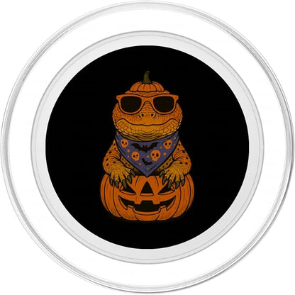Spooky Uromastyx Pumpkin Halloween PopSockets PopGrip for MagSafe