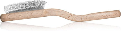 Chris Christensen Mark V Triangle Slicker Brush for Dogs, 12mm Pins, Groom Like a Pro, Handcrafted Lightweight Beechwood Ergonomic Handle, Stainless Steel Pins, A5V. Made in Germany.