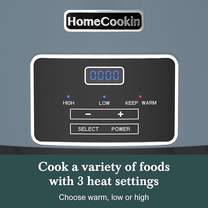 HOMECOOKIN 8-Quart Programmable Slow Cooker