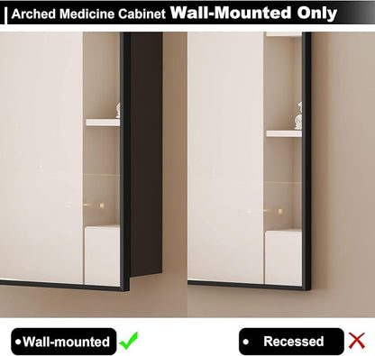 Black Arched Medicine Cabinet