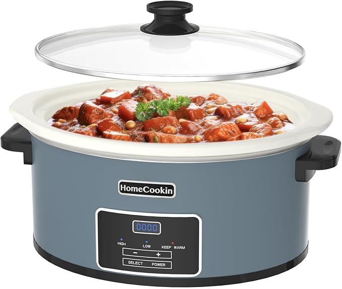HOMECOOKIN 8-Quart Programmable Slow Cooker