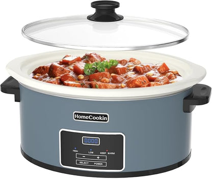 HOMECOOKIN 8-Quart Programmable Slow Cooker