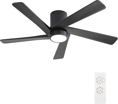 WINGBO 54 Inch Flush Mount DC Ceiling Fan