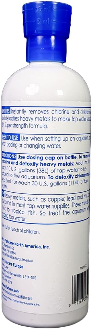 API TAP WATER CONDITIONER Aquarium Water Conditioner 16-Ounce Bottle