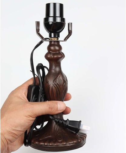 Bieye B10718 Antique Brown Table Lamp Base with E26 Light Socket, 4" Wx14.5 H