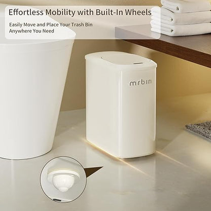MRBIN Metal Motion Sensor Bathroom Trash Can