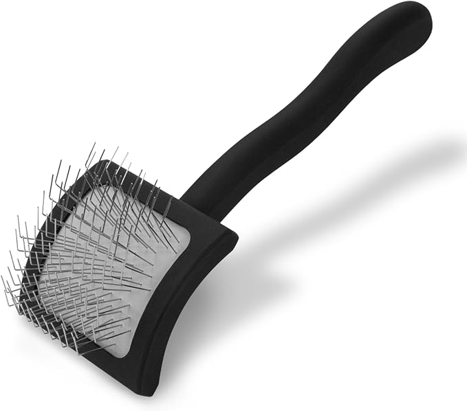 Chris Christensen Baby K Dog Slicker Brush, Groom Like a Professional, Fluff Detangle Style, Saves Time Energy, Black, Small