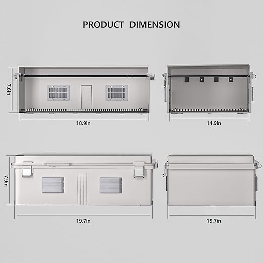 Electrical Junction Box, Ventilated Design, Cable Grommets, Indoor/Outdoor Use