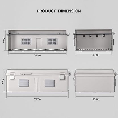 Electrical Junction Box, Ventilated Design, Cable Grommets, Indoor/Outdoor Use