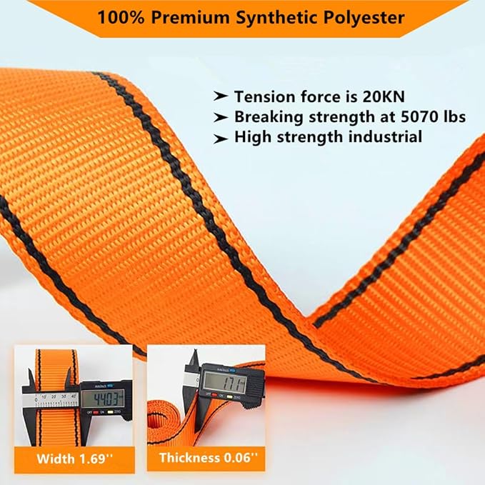 Full Body Safety Harness Tool Fall Protection，OSHA/ANSI Compliant,ASTM F1774certified | INTERNAL Shock Absorbing Lanyard（Orange）