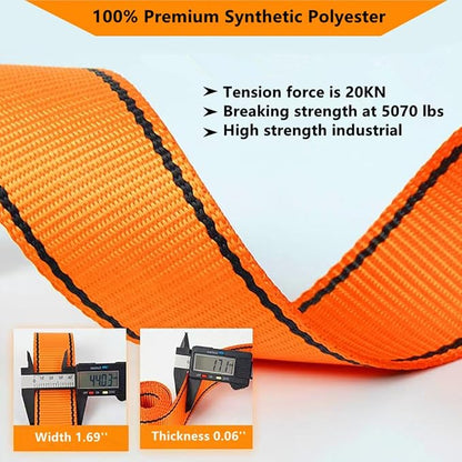 Full Body Safety Harness Tool Fall Protection，OSHA/ANSI Compliant,ASTM F1774certified | INTERNAL Shock Absorbing Lanyard（Orange）