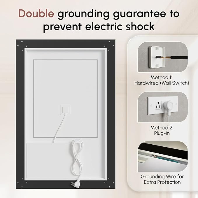 USHOWER 22X30 LED Bathroom Mirror