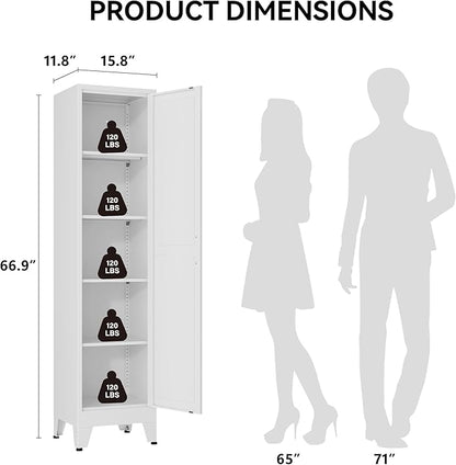 COFaR 67" Tall Pantry Cabinet, Slim Freestanding Cupboard