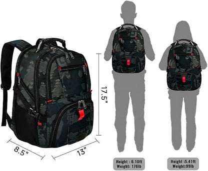 YOREPEK Large Backpack for Men, Extra Large Laptop Backpacks for Men Women, Water Resistant Travel Backpack Airline Approved Business Work Bag Fits 17 Inch Computer, Black
