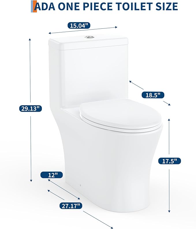 One Piece Toilet with ADA Height