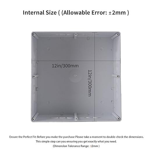 12" x 12" x 6" PVC Plastic Junction Box