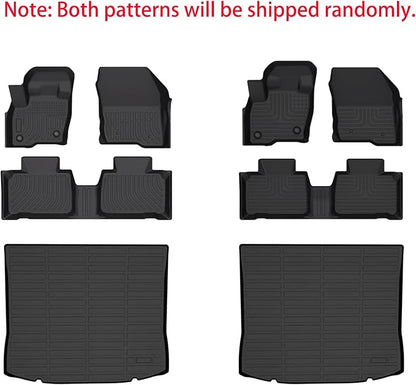 KELCSEECS® Floor Mats & Cargo Liner Custom for Ford Edge 2015-2024 & Ford Edge ST 2019-2024 All Weather Protection TPE Floor Liners Front& Rear Row Full Set Accessories Black