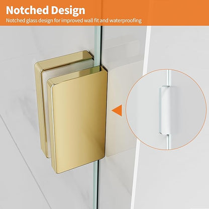 Shower Glass Panel, Frameless Walk in Shower Door