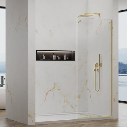 Shower Screen, 3/8" Tempered Glass, Shower Wall Panels, Fix Shower Glass Screen