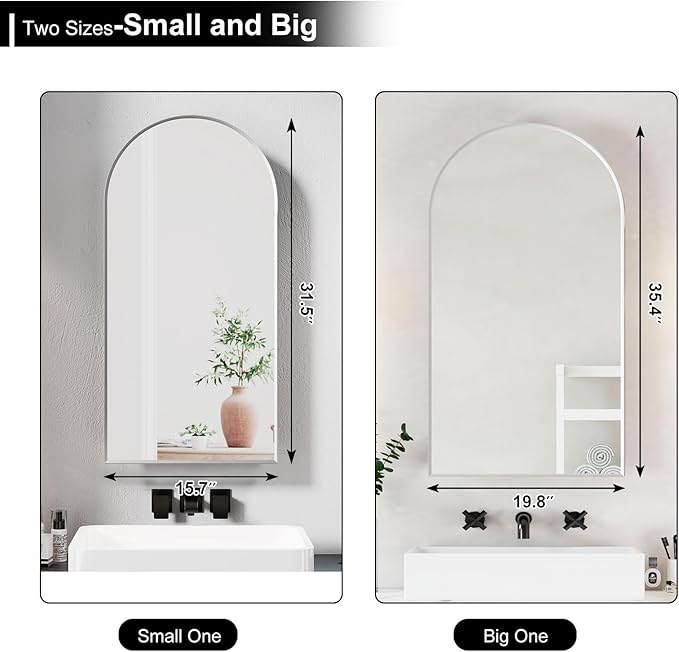 Arched Medicine Cabinets with Mirror, Medicine Cabinet
