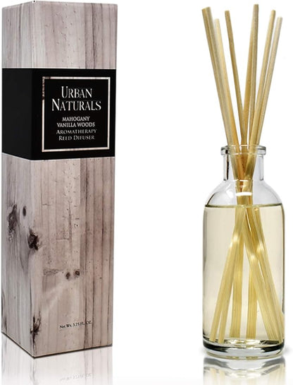 Urban Naturals Mahogany Vanilla Woods Reed Diffuser Set – Made