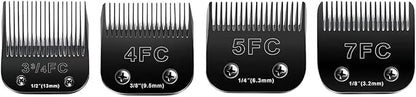 4PCS Dog Grooming Blades Compatible with Andis Dog Clippers Blades,Dog Clipper Blades Compatible with Oster A5,Wahl km10 Dog Clippers,Stainless-Steel Blade Sharp