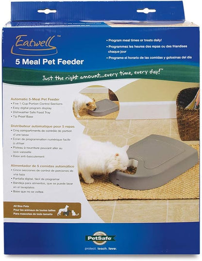 PetSafe Automatic Dog Feeder, 5 Meals, 40 oz Capacity,