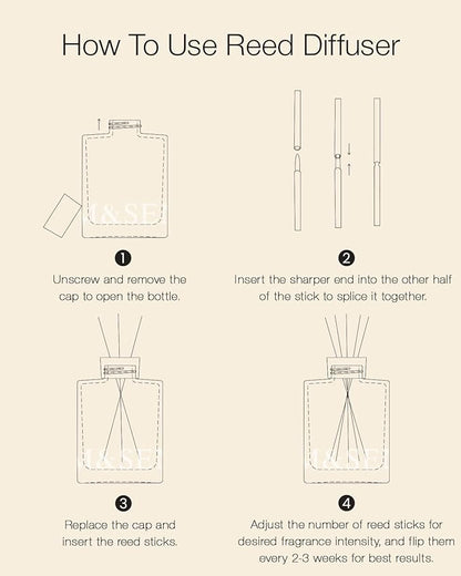 M&SENSE Sandalwood & Vanilla Reed Diffuser Set