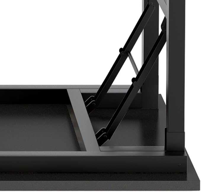 DlandHome Computer Desk, 59.8Inch Office Desk Computer Table, Study Writing Study Desk for Home Office, Black and Black
