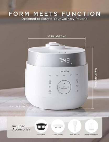 CUCKOO Twin Pressure Rice Cooker 6-Cup Uncooked / 12-Cup Cooked