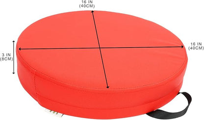 M Mute Touch 6 Pcs Flexible Seating, Waterproof Floor Cushions Easy to Clean and Carry,16''x16''x3'' Soft Seat Cushion for Learning Sitting Daycare Chair Yoga and Meditation (PU Leather)