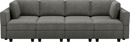 Belffin Modular Sectional Sleeper Sofa Bed Convertible Sectional Couches for Living Room. Light Grey Couch