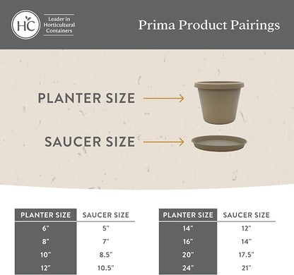 The HC Companies Prima Round Plastic Plant Pot w/Rolled Rim - Lightweight & UV Resistant Flower Pot for Herbs & More - Outdoor & Indoor Plant Pots w/Drainage (14 inch, Twilight Blue, Pack of 1)