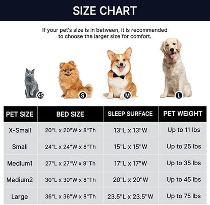 Western Home Calming Donut Large Dog Bed Pet Bed,36" White Khaki | Fluffy Faux Fur Round Cuddler,Anti-Anxiety,Anti-Slip Bottom,Plush Round Pet Dog Beds for Large Sized Dogs,Up to 80 LBS