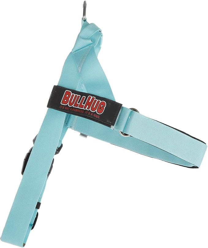 Adjustable Dog Harness– No Pull, No Choke – for English Bulldogs, French Bulldogs, Pugs & Broad-Chested Breeds – Easy, Safe Walks (Tiff Blue, Large)