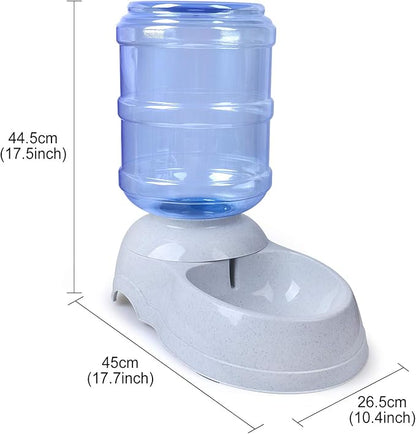Pet Water Dispenser Station - 3 Gallon/11L Replenish Pet Waterer for Large Dog Cat Animal Automatic Gravity Water Drinking Fountain Bottle Bowl Dish Stand