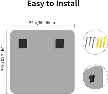 CILIBER Frameless Mirror, 24x24 Beveled Bathroom Mirrors