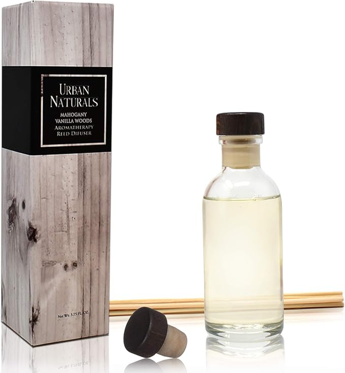 Urban Naturals Mahogany Vanilla Woods Reed Diffuser Set – Made