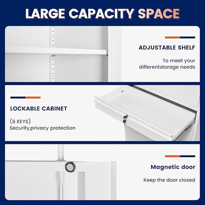 Yizosh Metal Garage Storage Cabinet